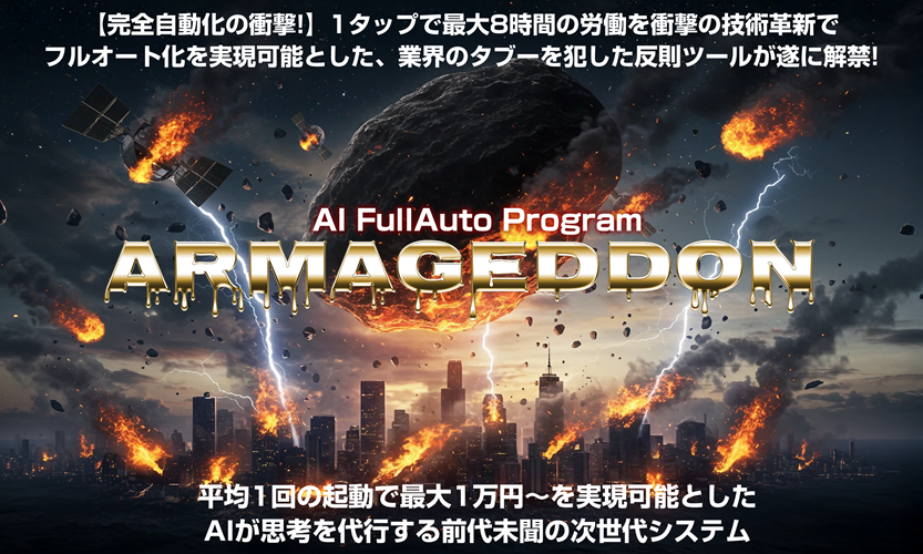 副業革命の最前線──アルマゲドンAPAが切り拓く“本物の自動化時代”で取り残されない戦略と徹底体験レビュー